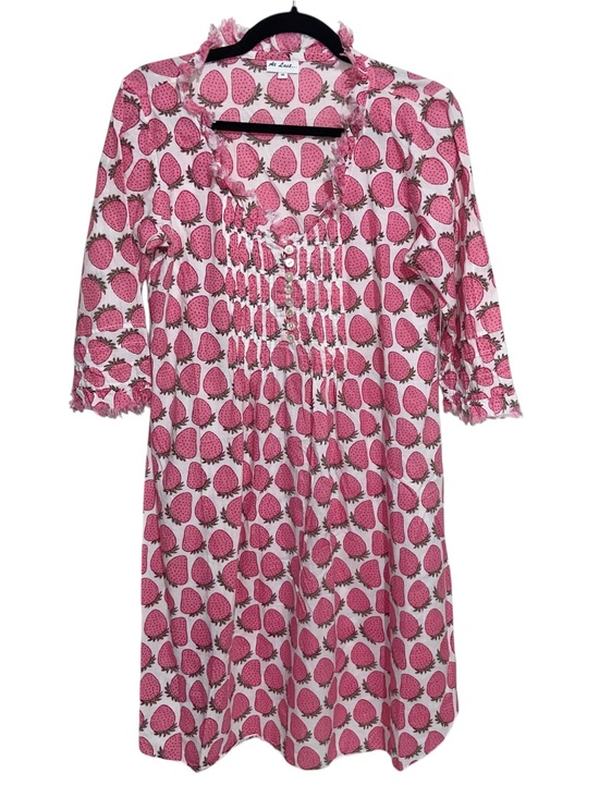 At Last Dresses & Skirts - At Last… Dress Womens Size 10 Annabel Strawberry Print Tunic Cottagecore Boho
